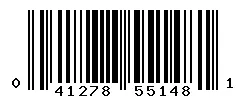 UPC barcode 041278551481