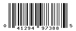 UPC barcode number 041294973885