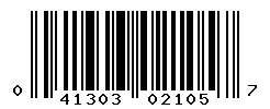 UPC 041303021057 barcode image