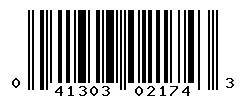 UPC 041303021743 barcode image