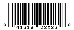 UPC barcode 041318220230
