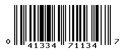 UPC barcode number 041334711347