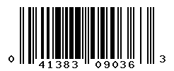 UPC barcode number 041383090363