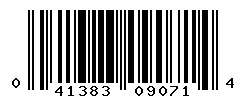 UPC barcode number 041383090714