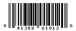 UPC barcode number 041388010120