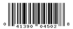 UPC barcode number 041390045028