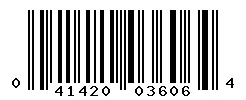 UPC 041420036064 barcode image
