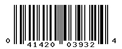 UPC barcode 041420039324