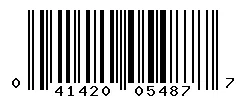 UPC barcode 041420054877
