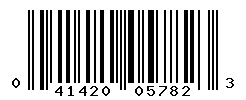 UPC barcode number 041420057823