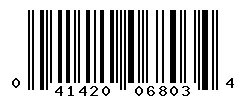 UPC barcode 041420068034