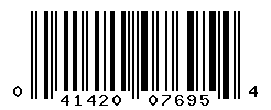 UPC barcode number 041420076954