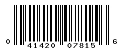 UPC barcode 041420078156