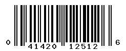 UPC barcode number 041420125126