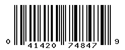 UPC barcode 041420748479