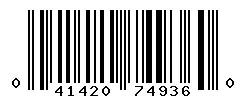 UPC barcode 041420749360