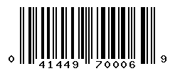 UPC barcode number 041449700069