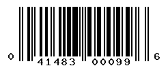 UPC barcode number 041483000996