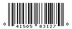 UPC barcode number 041505831270