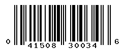 UPC barcode number 041508300346