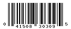 UPC barcode number 041508303095