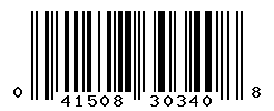 UPC barcode number 041508303408