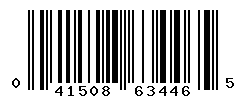 UPC barcode number 041508634465