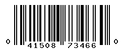 UPC barcode number 041508734660