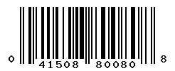 UPC barcode number 041508800808