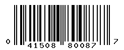 UPC barcode number 041508800877