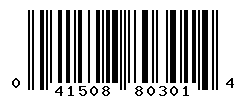 UPC barcode number 041508803014