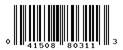 UPC barcode number 041508803113