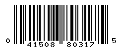 UPC barcode number 041508803175