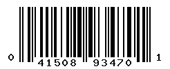 UPC barcode number 041508934701