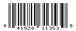 UPC barcode number 041520313539