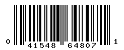 UPC barcode number 041548648071