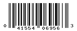 UPC barcode number 041554069563