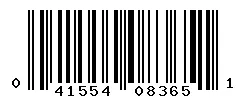 UPC barcode 041554083651