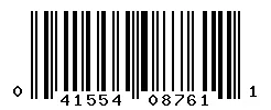 UPC barcode 041554087611