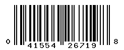 UPC barcode number 041554267198