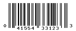 UPC barcode number 041554331233
