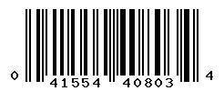 UPC barcode number 041554408034