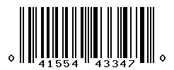 UPC barcode number 041554433470