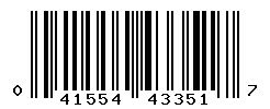 UPC barcode number 041554433517