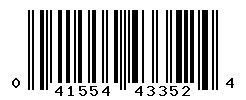 UPC barcode number 041554433524