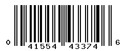 UPC barcode number 041554433746