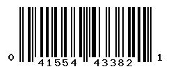 UPC barcode number 041554433821