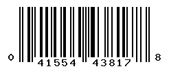 UPC barcode number 041554438178