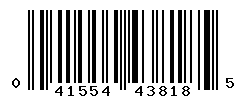 UPC barcode number 041554438185