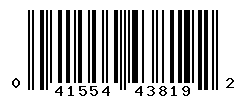 UPC barcode number 041554438192